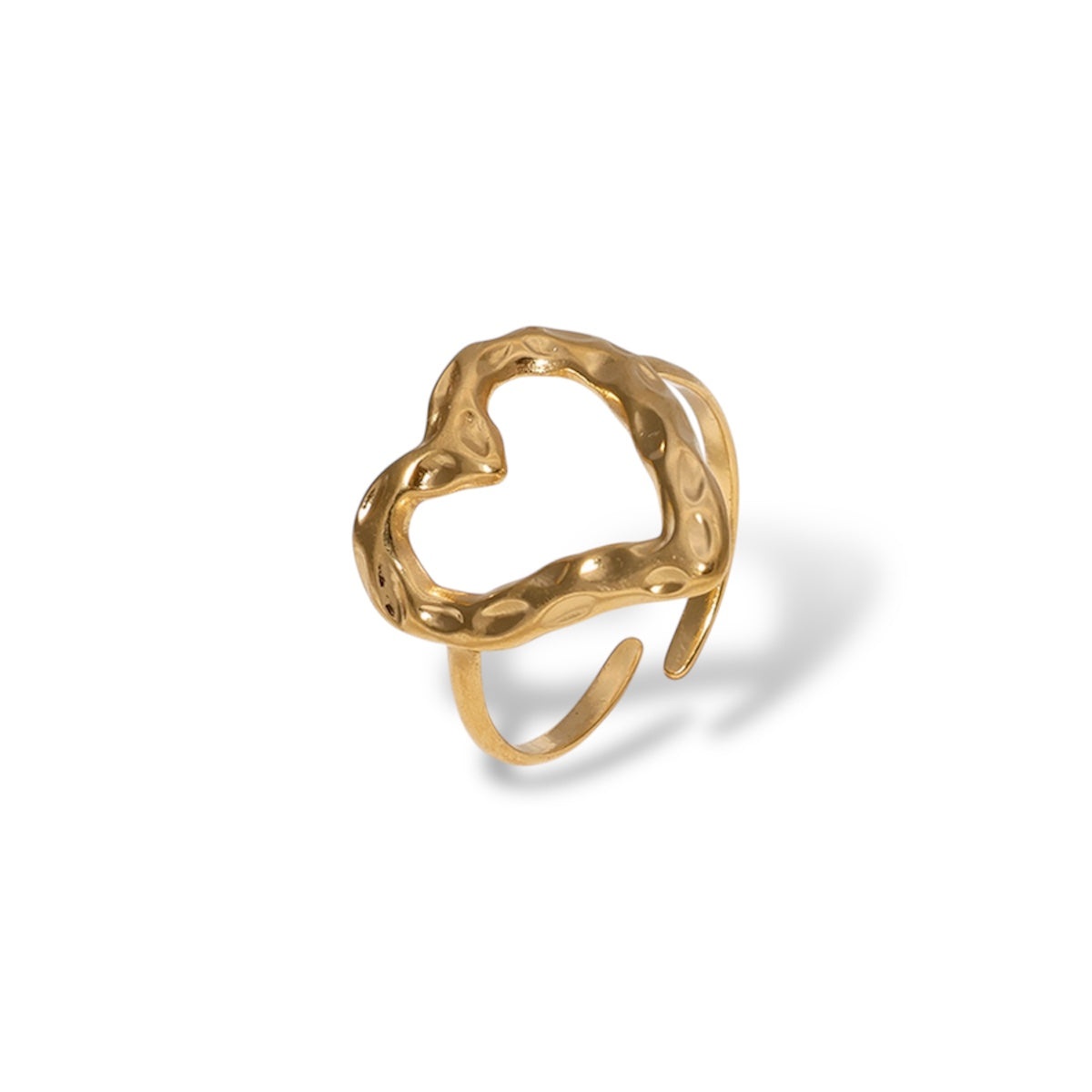 Melted Heart Ring | Gold